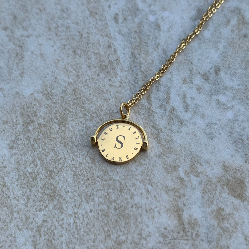 Signature Name Pendant — personalised gold necklace